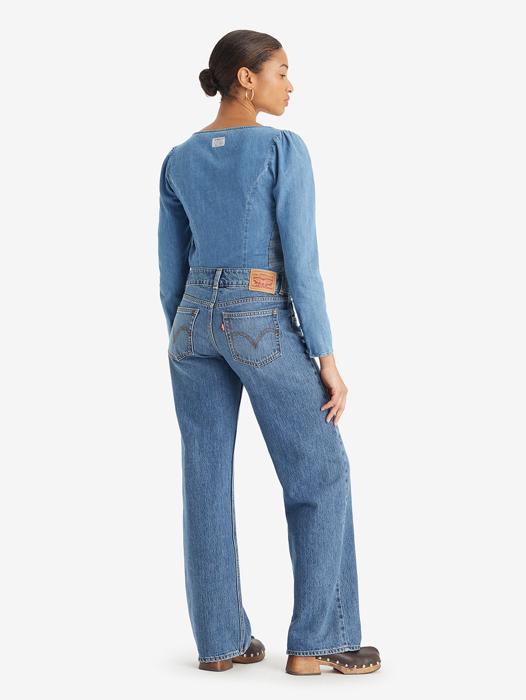Women's Blue Loose Fit Low Rise Jeans - d136e9f1afe2f2db1ec92d9276f359db View