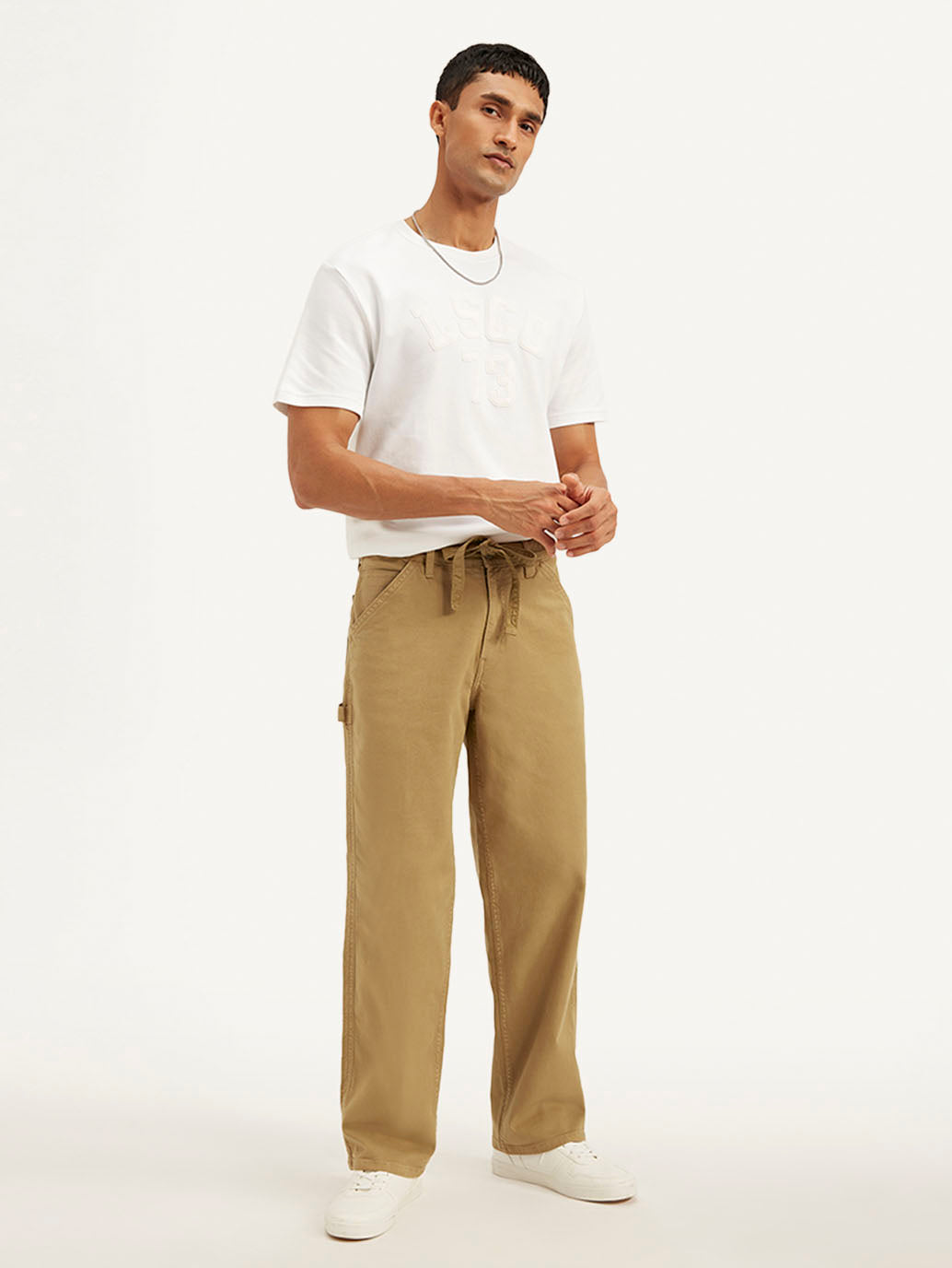 Men's Brown Silver Tab Baggy Mid Rise Jeans - d13c493ba1a2225e8377632f1010d9d4 View