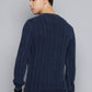 Men's Solid Navy Crew Neck Sweater - d2fd3e0c-de58-4114-996e-f3372b0e59cf1740648850096-Mens-Solid-Navy-Crew-Neck-Sweater-9991740648849708-4 View