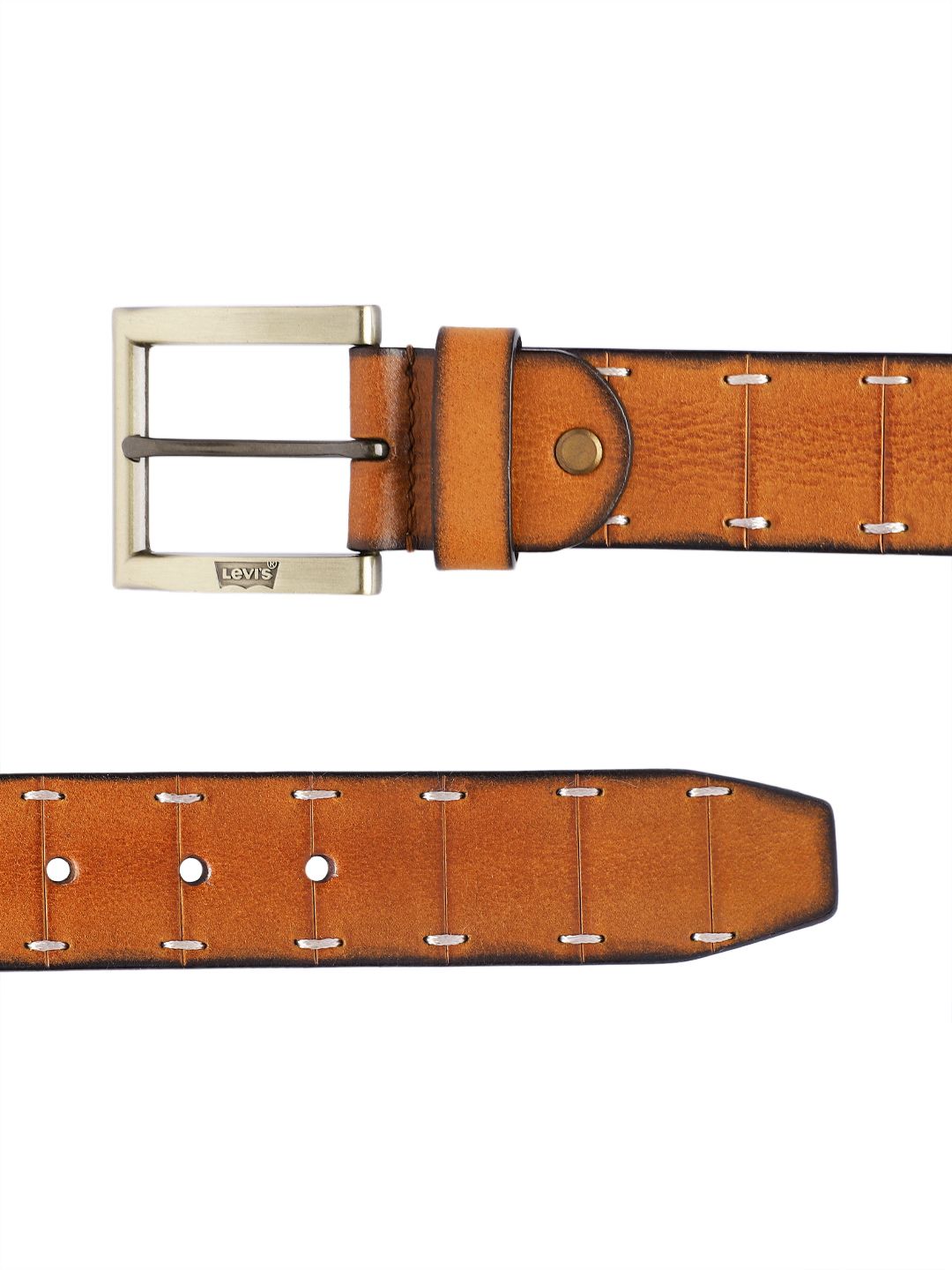 Men's Tan Textured Belt - d41cdd30-2714-4658-81be-ebaa7e1125e61742204305709-Men-Textured-Leather-Belt-5411742204305577-3 View