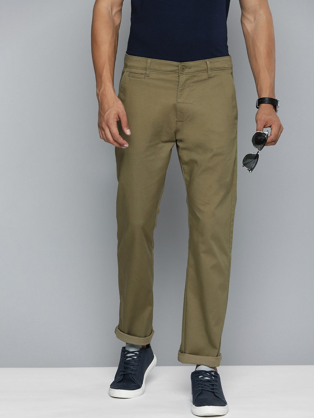 Men's Olive Slim Fit Chino Trousers - d4d16e1d-f987-4c71-8f3d-58a1d3cb38ab1692945353053-Levis-Men-Trousers-8161692945352520-1 View