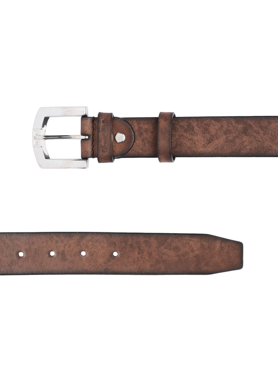 Men's Brown Solid Belt - d4dbdd02-31bb-4274-8eed-3e6e000b61df1742192328643-Men-Solid-Leather-Belt-2221742192328527-3 View