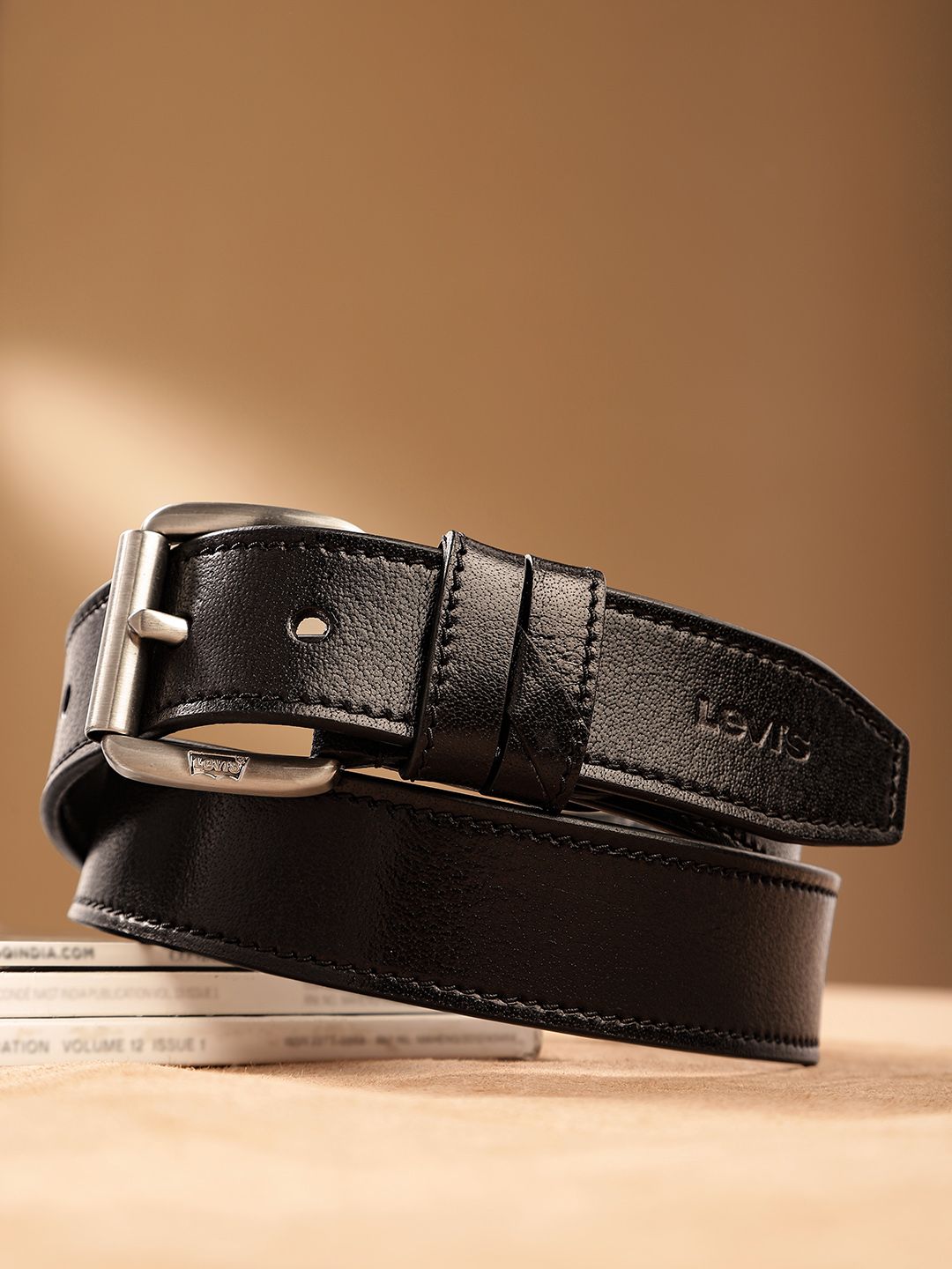 Men's Black Solid Belt