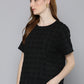 Women's Checked Round Neck T-shirt - d94a38c4-c7a7-43f1-b949-ce30dd8cee0b1706073776317-Levis-Women-Tshirts-3621706073775909-3 View