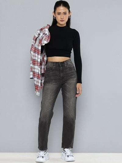 levi's Women's 724 Black Straight Fit High Rise Jeans-picture-24
