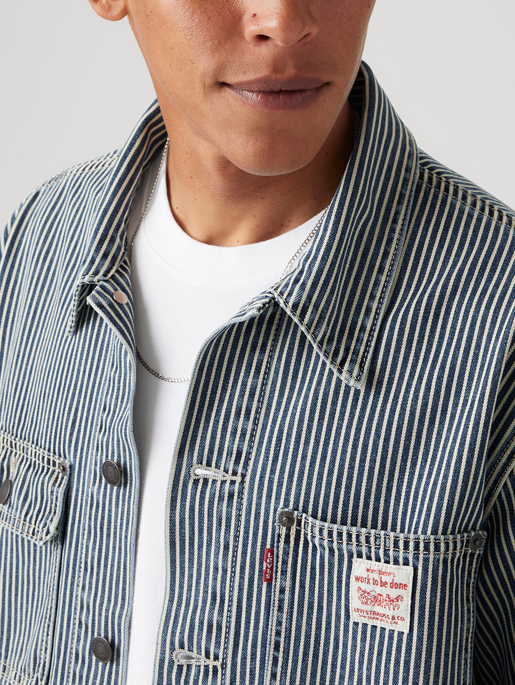 Men's Striped Blue Shacket – Levis India Store