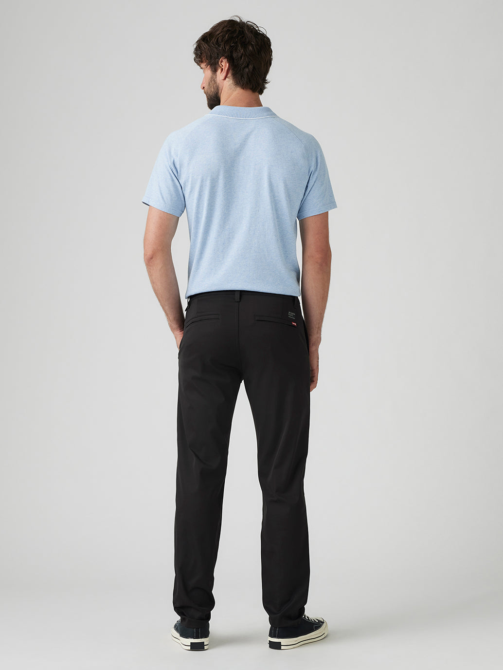 Men's Black Straight Fit Tech Pants - dd8b410039d79cf8fd691d1f743d9f0b View