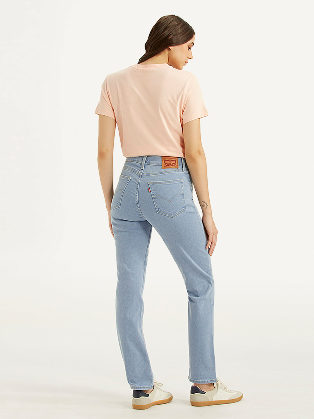 Women's 724 Light Blue Slim Straight Fit High Rise Jeans - deb6004a99b5395194fc67f3793c5344 View