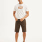 Men's Brown Tapered Shorts - 07d4495d-4b7f-4c56-817d-3a3b01a59c3c View