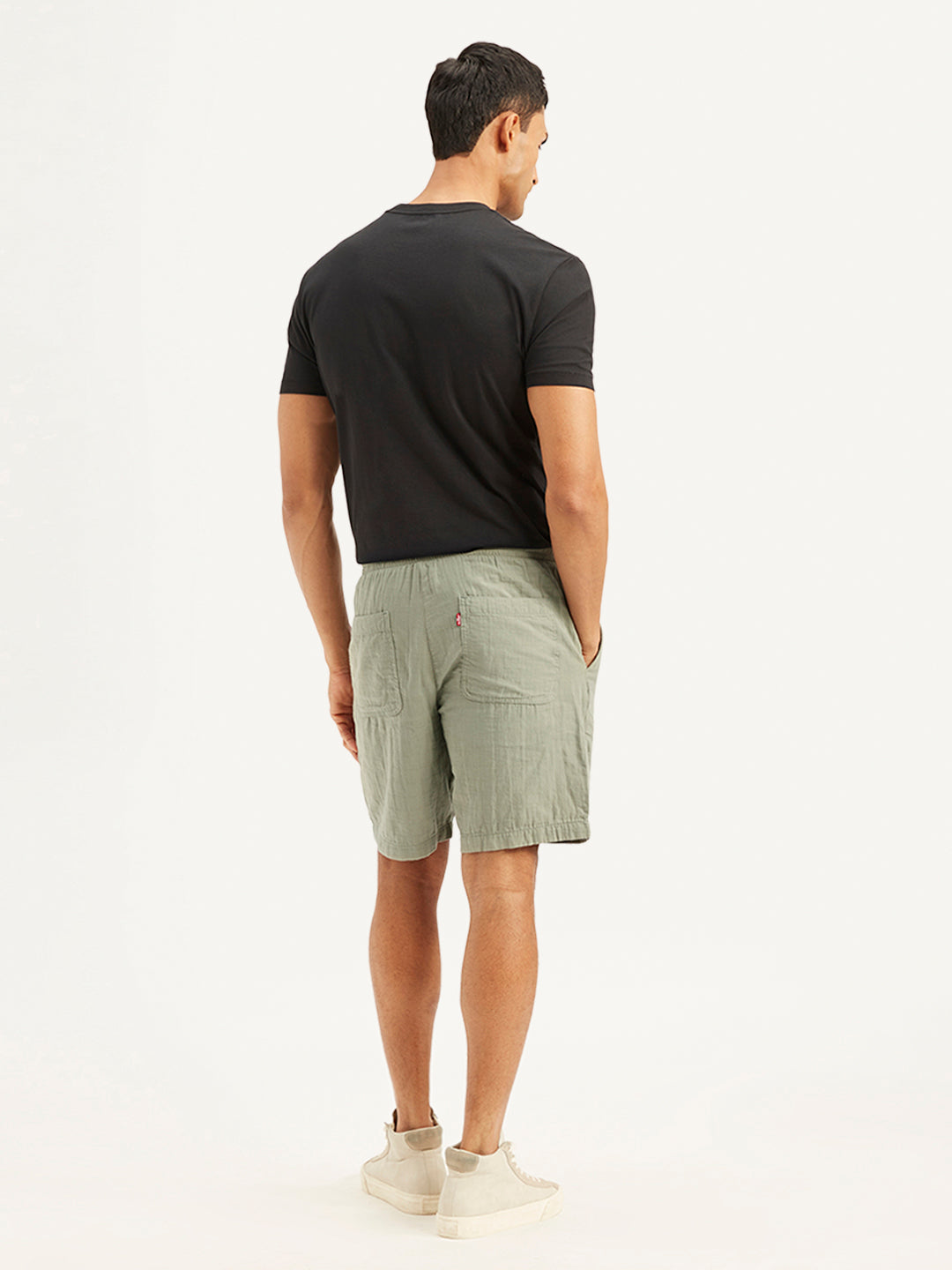 Men's Olive Relaxed Fit Shorts - 254a8786-fd3d-4387-9003-12f9247aae5c View