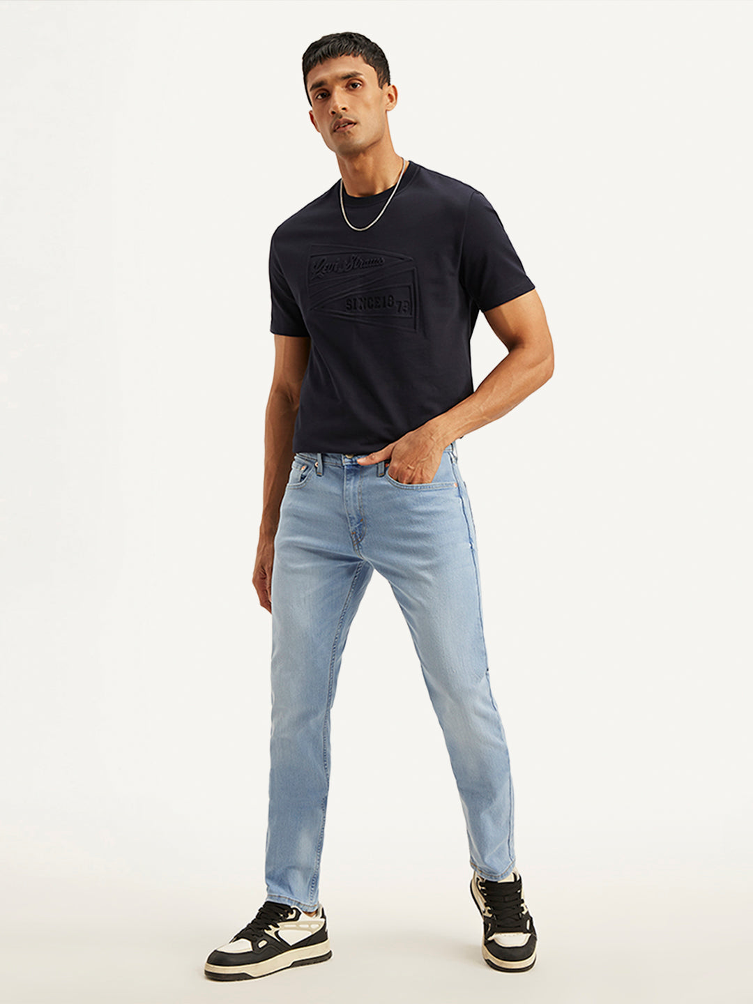 Men's 512 Light Blue Slim Tapered Fit Mid Rise Jeans