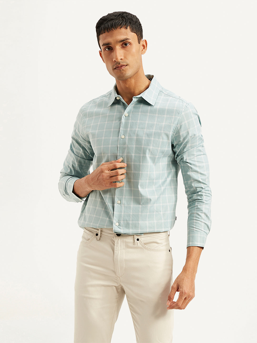 Men's Redloop Checkered Slim Fit Shirt - 2a7b02b7-225b-4794-9afc-13963dc1c040 View