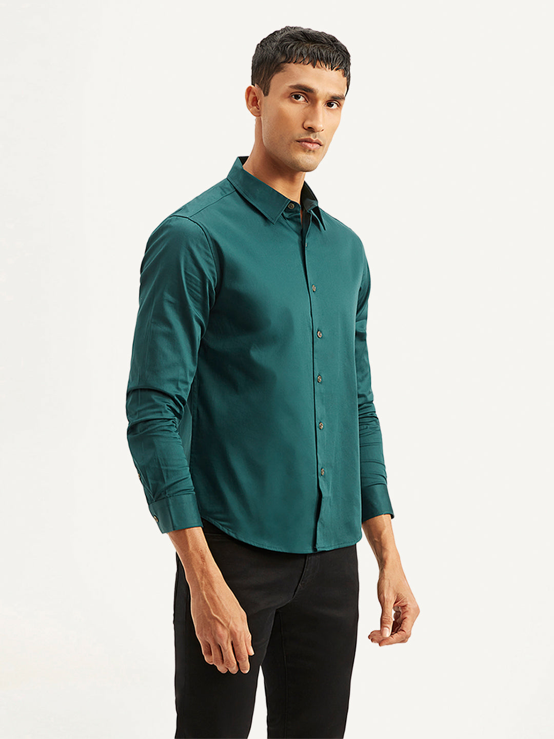 Men's Redloop Solid Slim Fit Shirt - 2f216ef9-4b03-4459-8cb8-830e61abd84d View