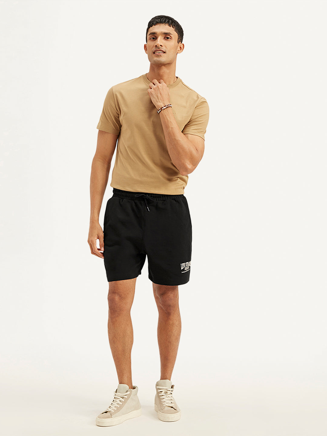 Men's Black Regular Fit Shorts