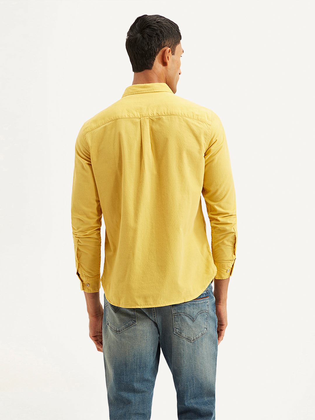 Men's Solid Slim Fit Corduroy Shirt - 36d262f1-28ef-4d59-bbd6-66ff0a69ebf6 View