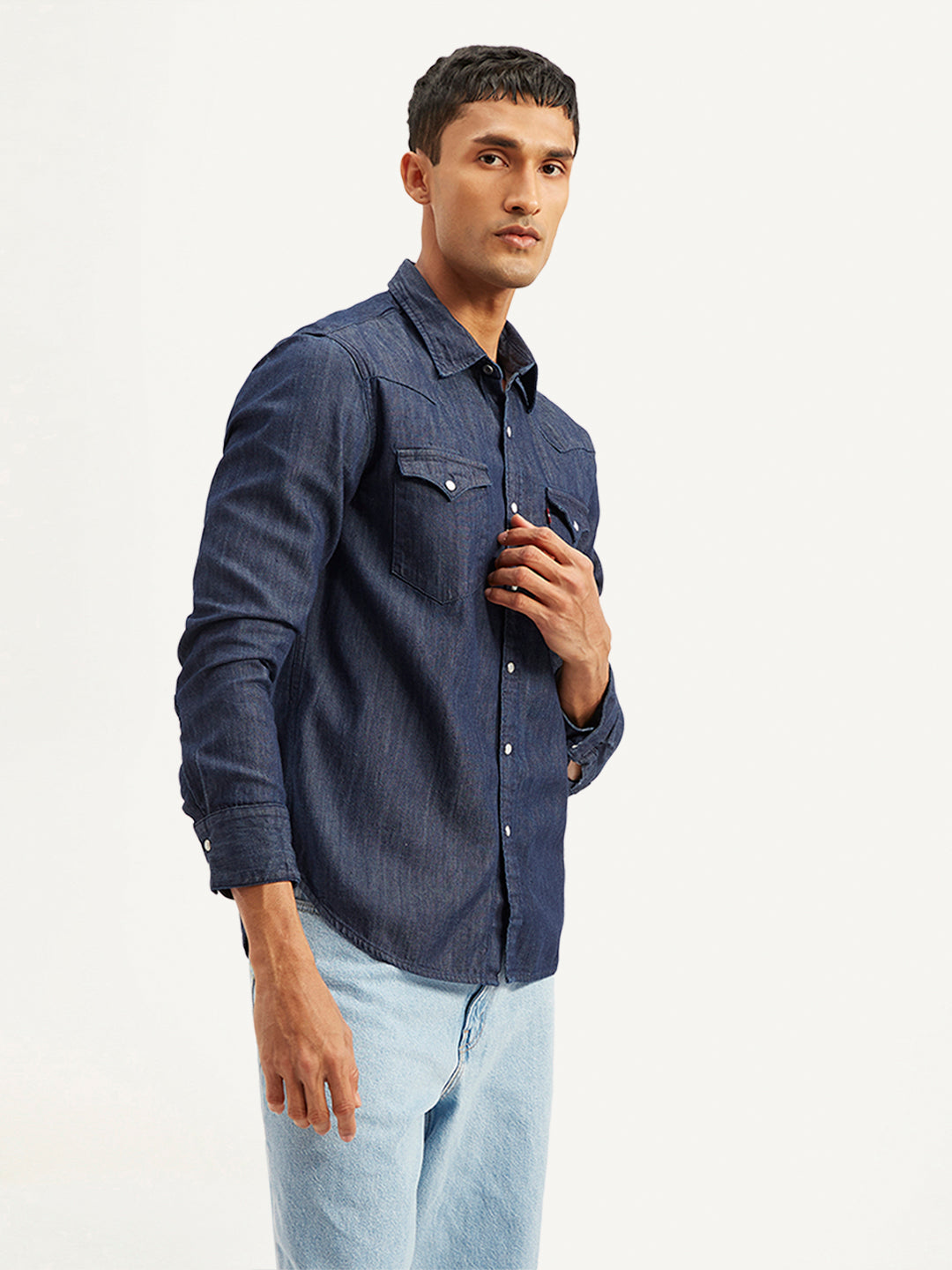 Men's Solid Slim Fit Shirt - 3807e74f-91e1-40b1-90e4-15923325501a View