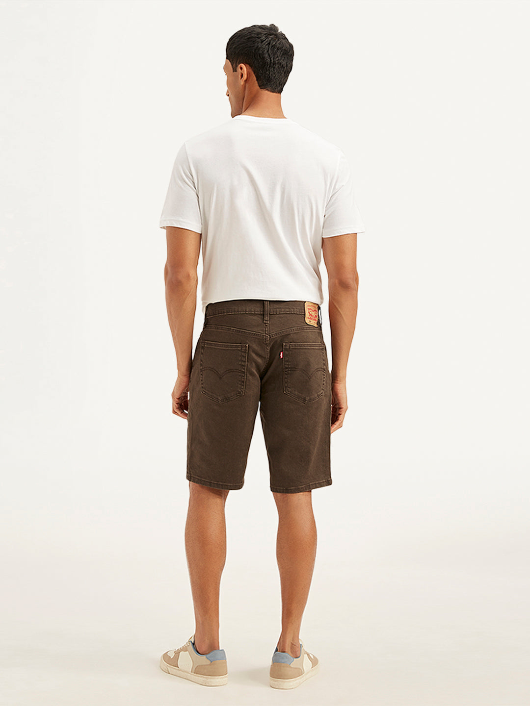 Men's Brown Tapered Shorts - 3eec1df4-f9ff-46a2-bb62-43b8345a355e View