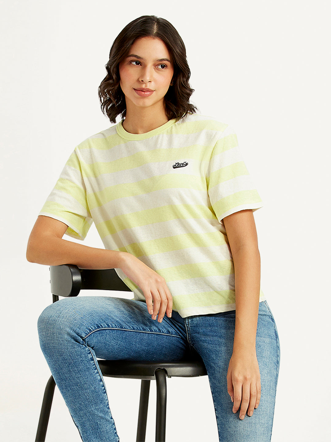 Women's Striped Relaxed Fit T-Shirt - 419259ad-5cec-41e9-b673-4b2a2bbbed03 View