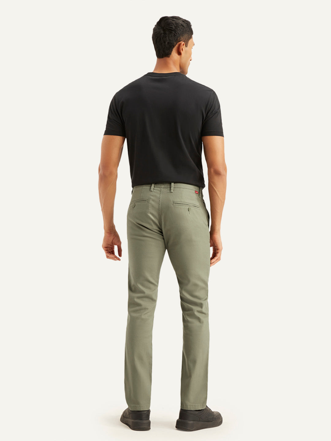 Men's Olive Slim Fit Chinos - 4375cfe6-11c2-4e0f-87db-992951b1ef91 View