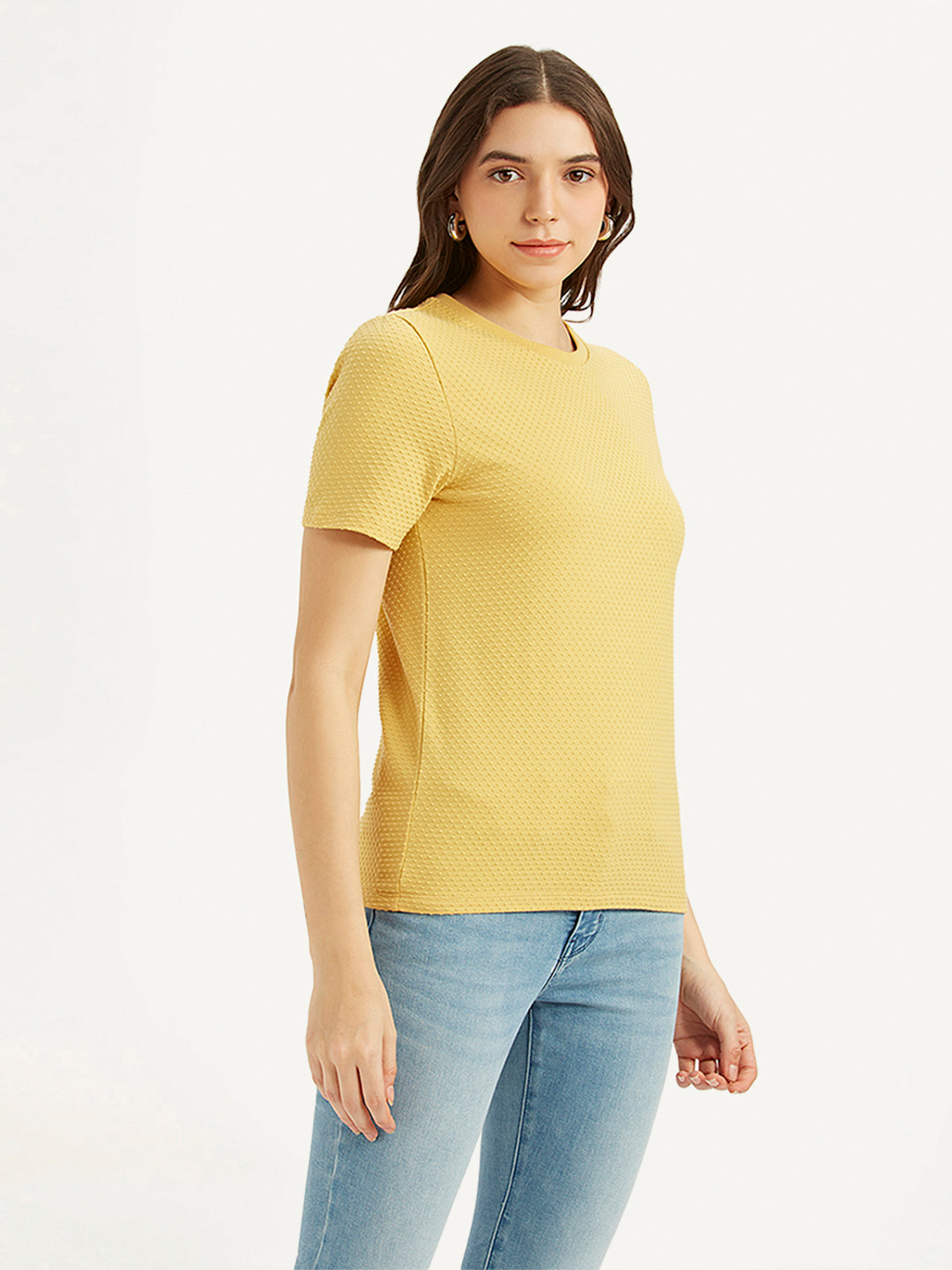 Women's Textured Slim Fit T-Shirt - 53d14c10-72bf-4054-a9a3-e1e54f4cd8f4 View
