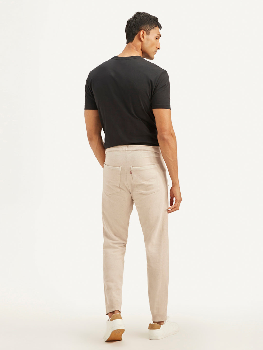 Men's Beige Solid Joggers - 56f61318-a701-454a-8eb4-369027979098 View