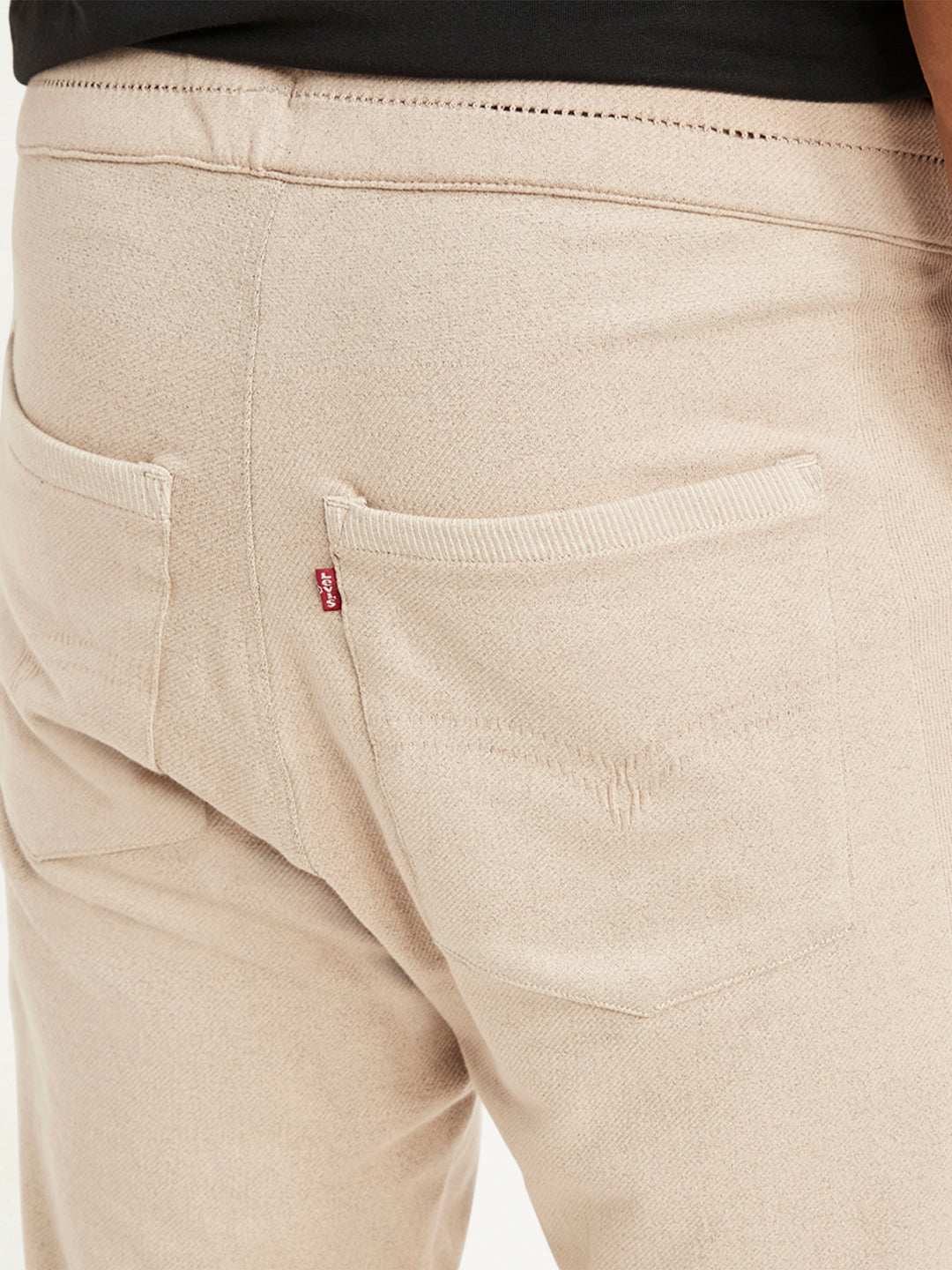 Men's Beige Solid Joggers - 6562ebd7-8192-468a-99b3-8c646bbcfa85 View