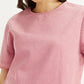 Women's Solid Pink Round Neck Top - 69fbb416-ffce-466e-91bd-70546485c060 View