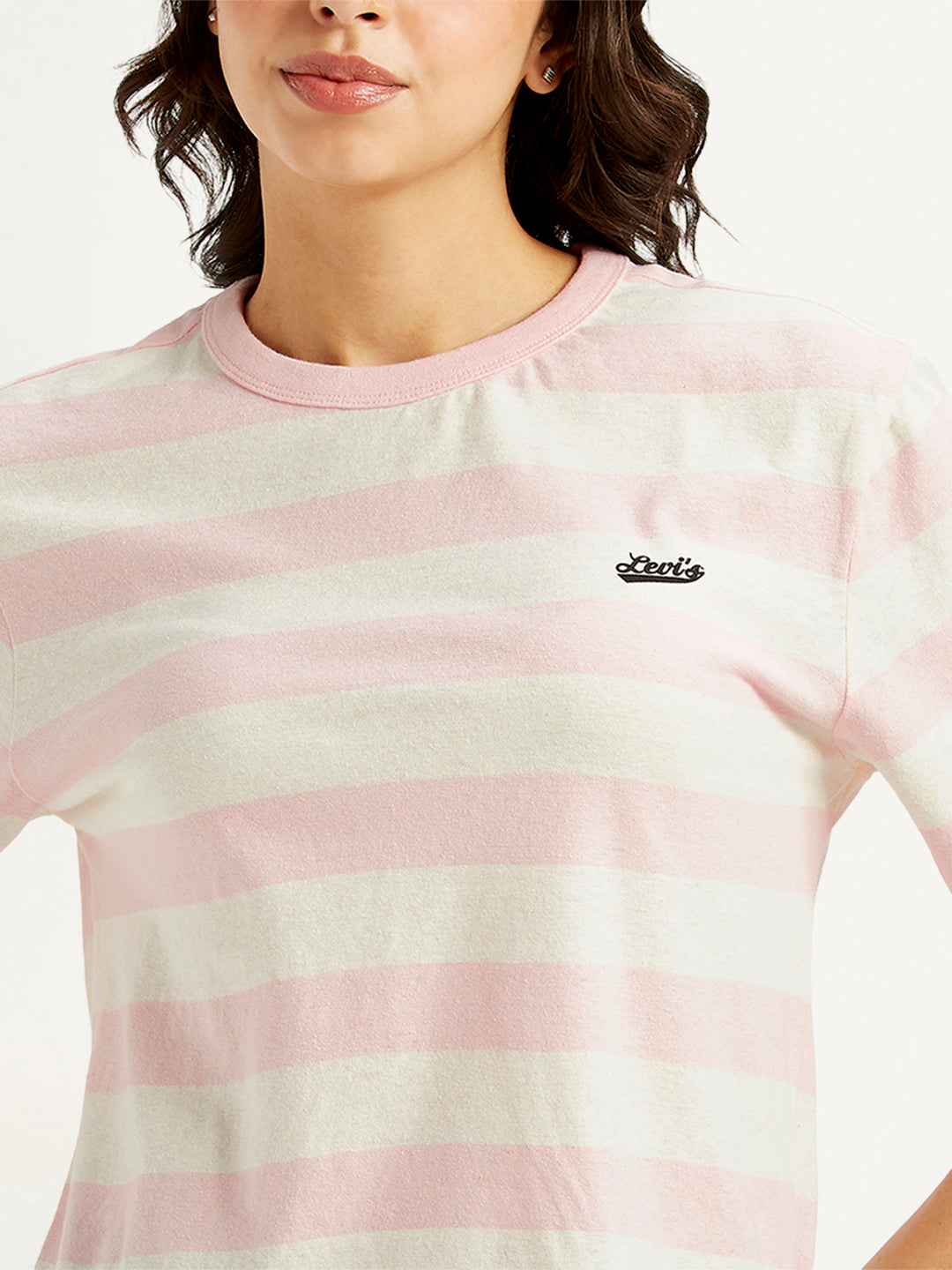 Women's Striped Relaxed Fit T-Shirt - 6bcd346a-5412-4907-bf89-f9838cb6ab43 View