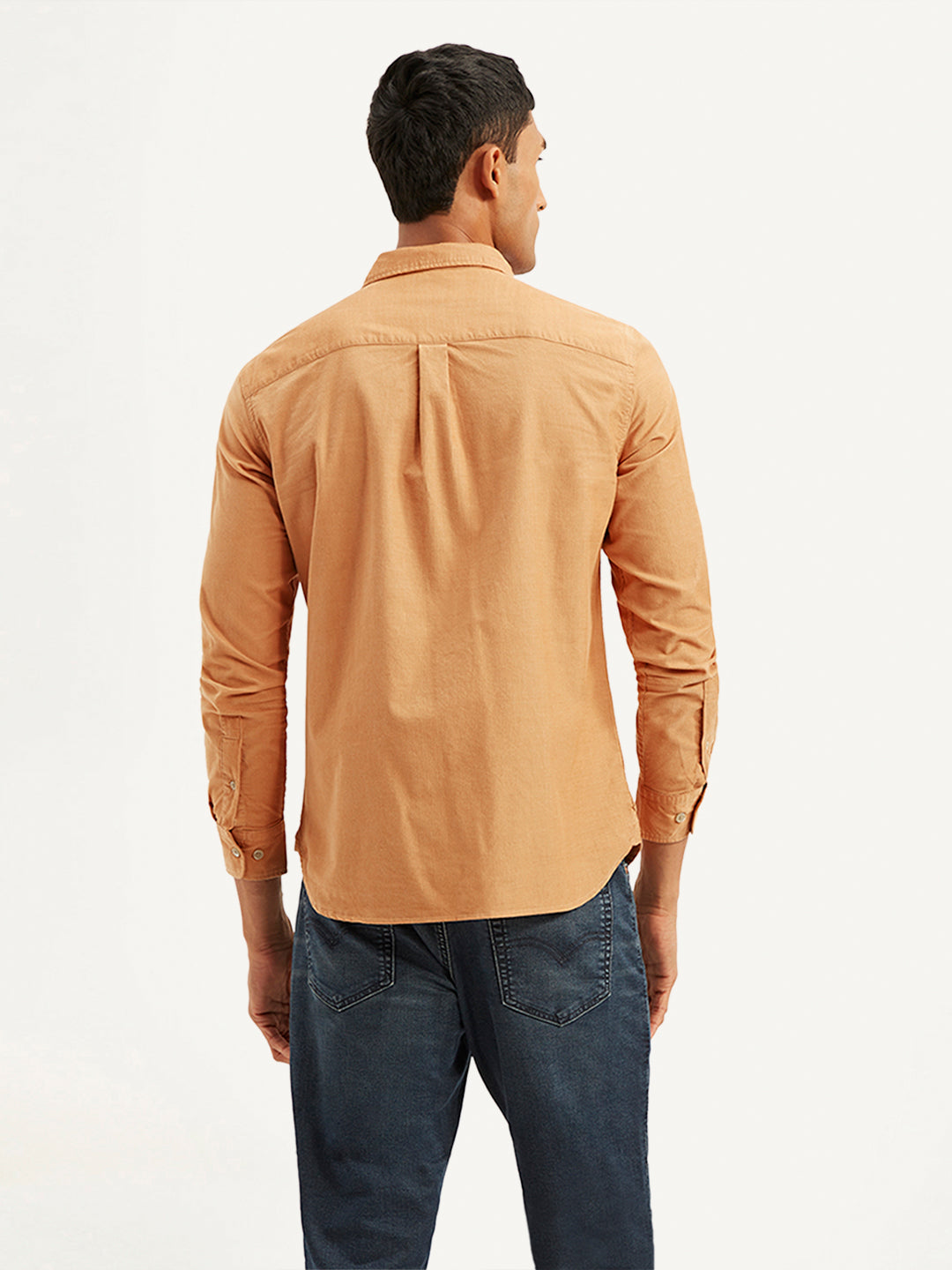 Men's Solid Slim Fit Corduroy Shirt - 7b12129d-3e1d-4c9b-a953-aad79ca45557 View