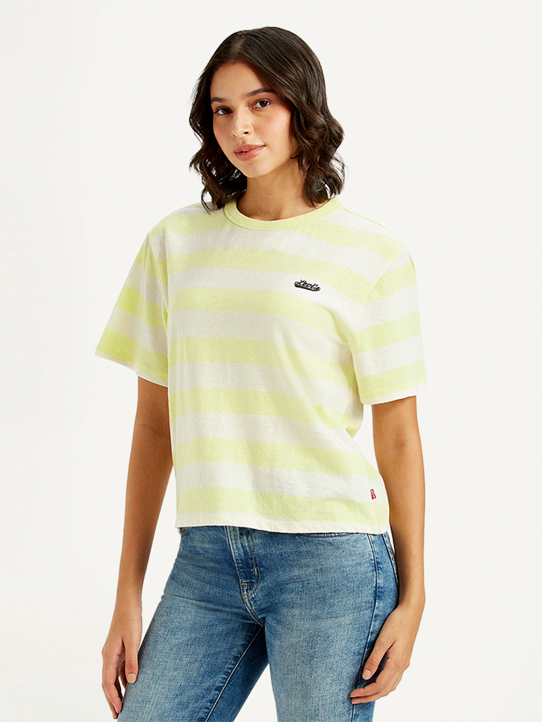 Women's Striped Relaxed Fit T-Shirt - 83a5f93c-eeac-499a-bf1e-7a1efdb4c2d8 View