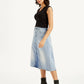 Women's High Rise Blue A-Line Skirt - 8e73f5b1-5df1-43c9-b59d-2ebef38e87d6 View