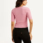 Women's Textured Pink Scoop Neck Top - 9effcac0-31f8-442d-b32c-cd8ea13a3914 View