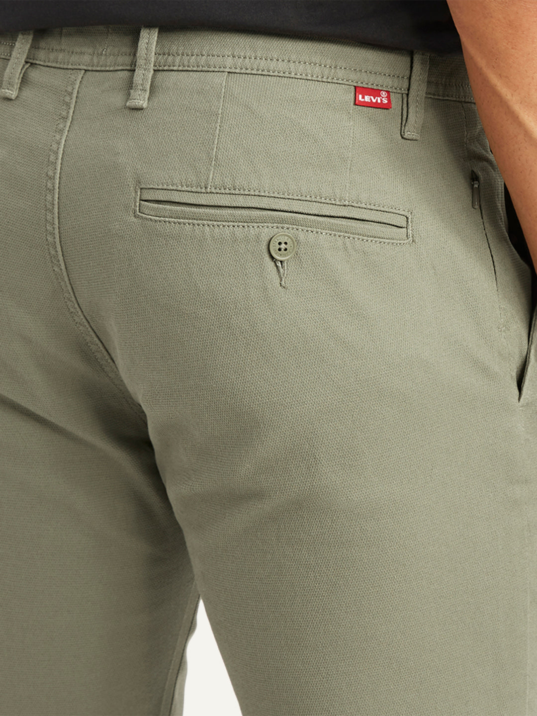Men's Olive Slim Fit Chinos - a1352e9f-920a-4385-ae7c-5f9939c697f2 View