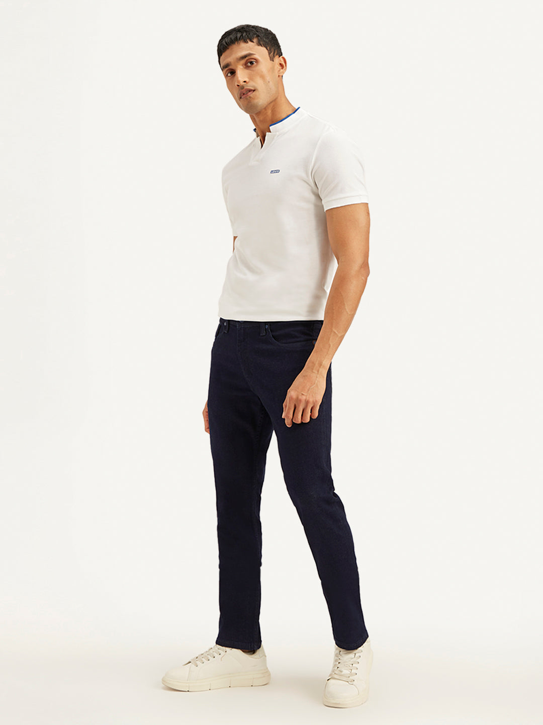 Men's 511 Navy Blue Slim Fit Mid Rise Jeans - a34ebd5f-aab7-4a9e-aa1e-97a1b70c4bfe View