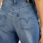 Women's Blue Loose Fit High Rise Jeans - a6378538-8523-4dce-814e-fbaa3a92cf36 View