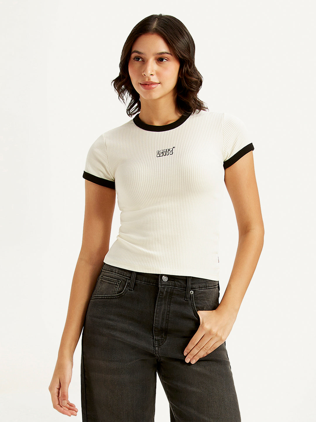 Women's Solid Slim Fit T-Shirt - a6c8bb95-c3df-4957-b9ed-188ed283af0d View