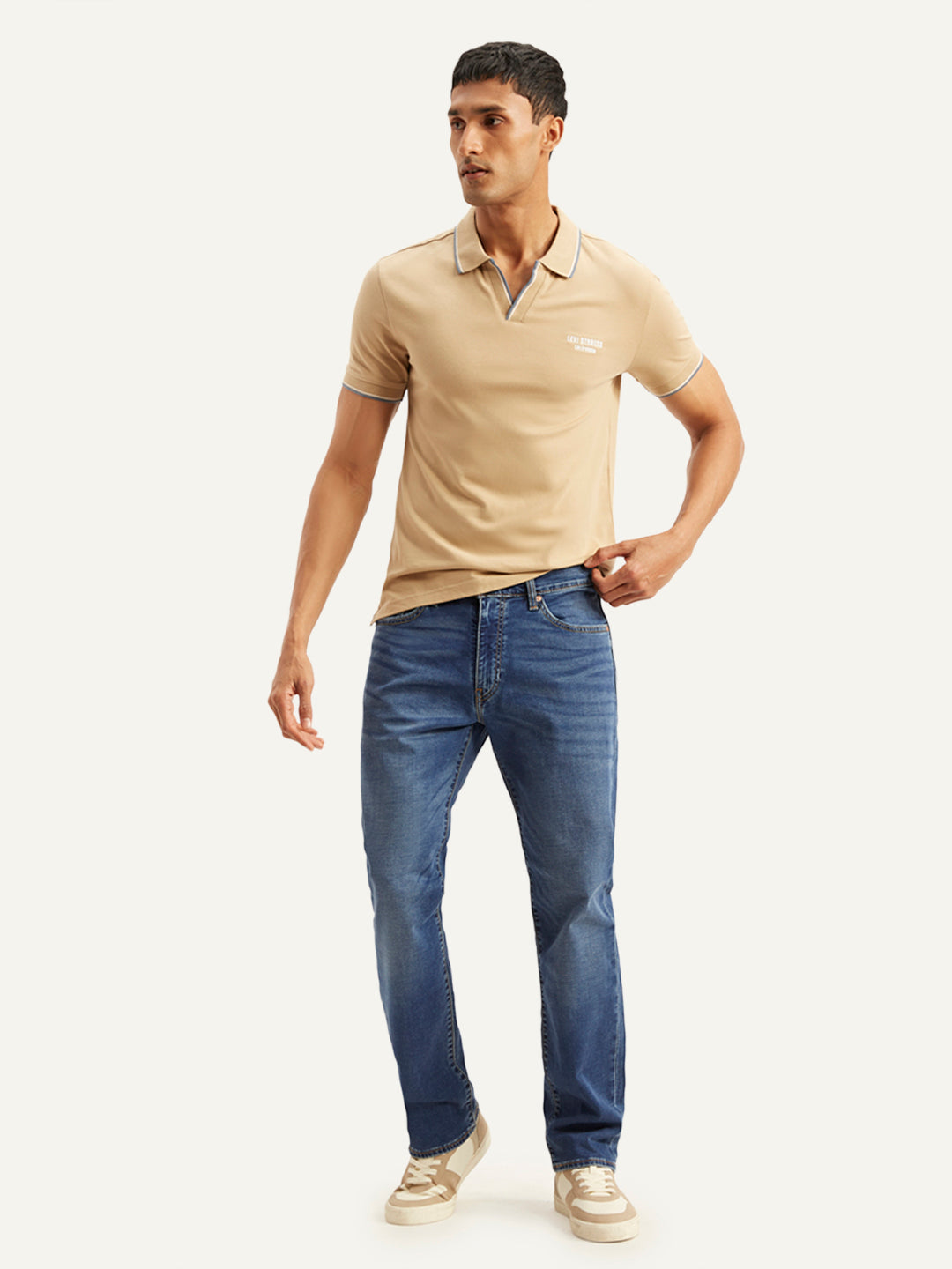 Men's 541 Blue Athletic Tapered Fit Mid Rise Jeans