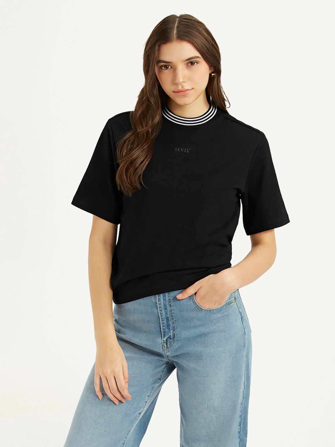 Women's Solid Crew Neck T-Shirt