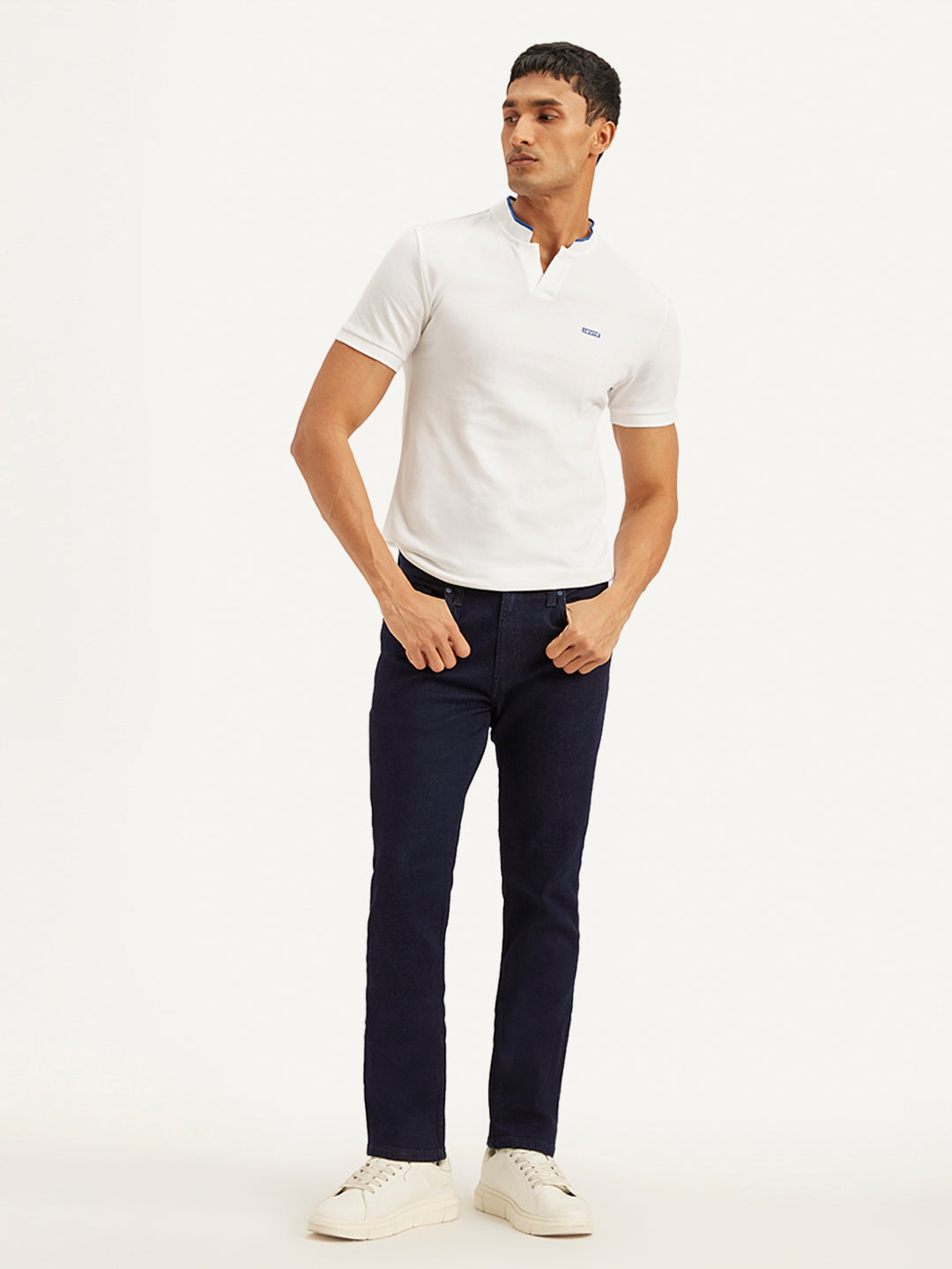 Men's 511 Navy Blue Slim Fit Mid Rise Jeans