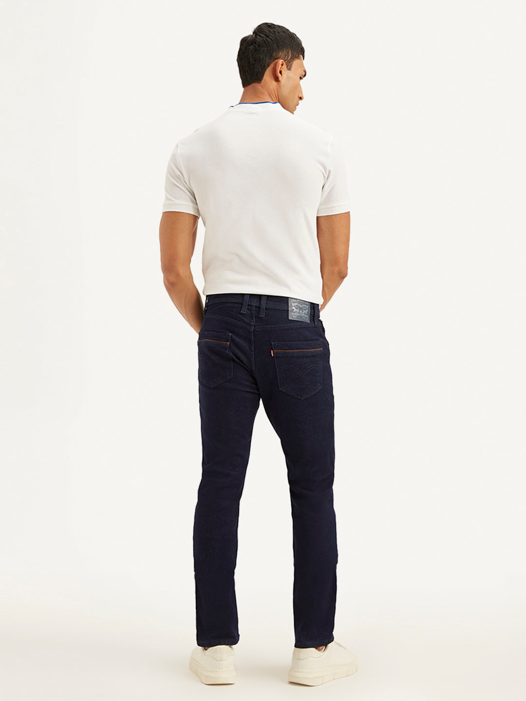 Men's 511 Navy Blue Slim Fit Mid Rise Jeans - b5da37ca-949c-4306-8ccc-b86879502ae7 View