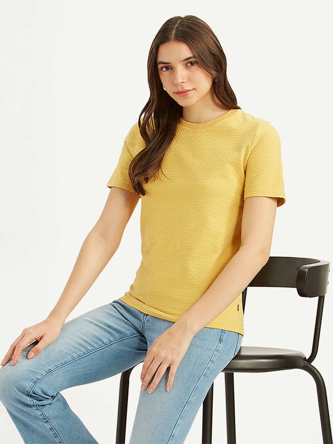 Women's Textured Slim Fit T-Shirt