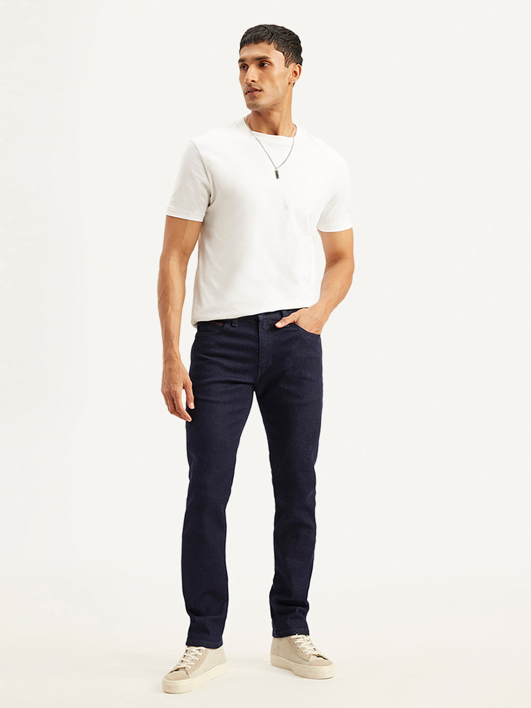Men's 511 Navy Blue Slim Fit Mid Rise Jeans