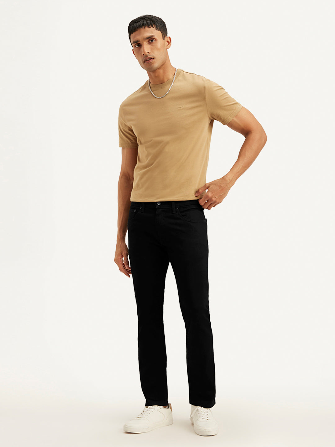Men's 65504 Black Skinny Fit Mid Rise Jeans