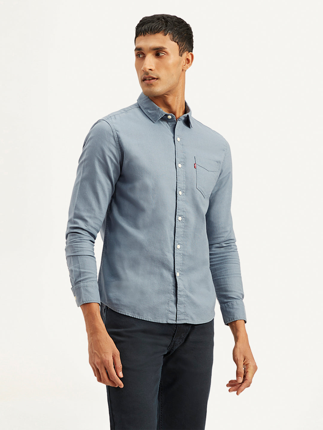 Men's Solid Slim Fit Oxford Shirt - dfc9f22f-a7cf-482b-b518-faa1a7129786 View