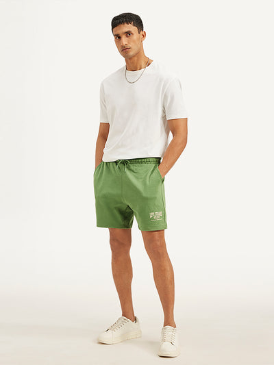 Men's Green Regular Fit Shorts
