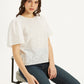 Women's Embroidered White Round Neck Top - ed7b3edc-804c-42ba-a09a-72e0ad2f2382 View