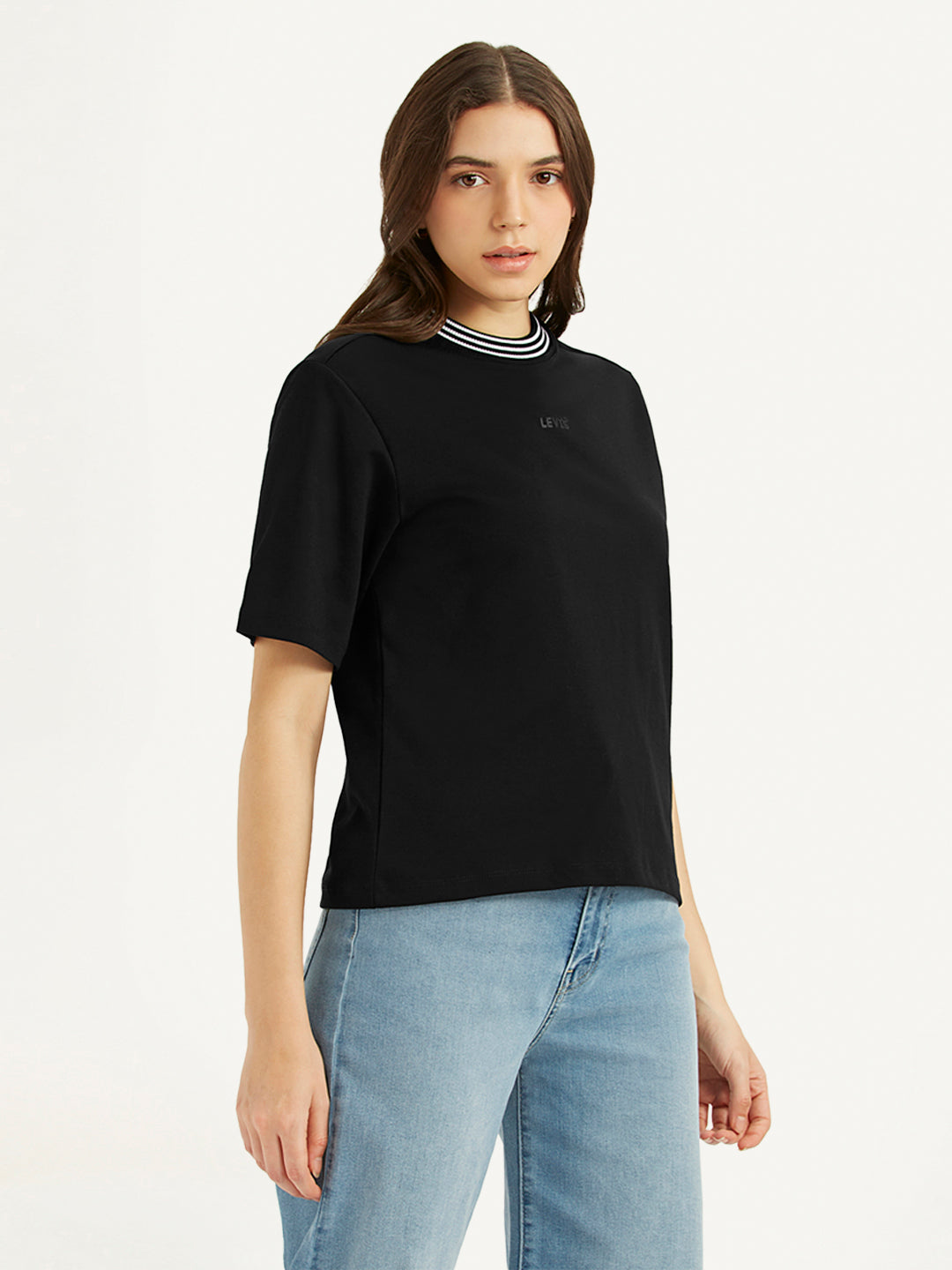 Women's Solid Crew Neck T-Shirt - f07a8aeb-b176-4edb-a819-bd93e70e5194 View