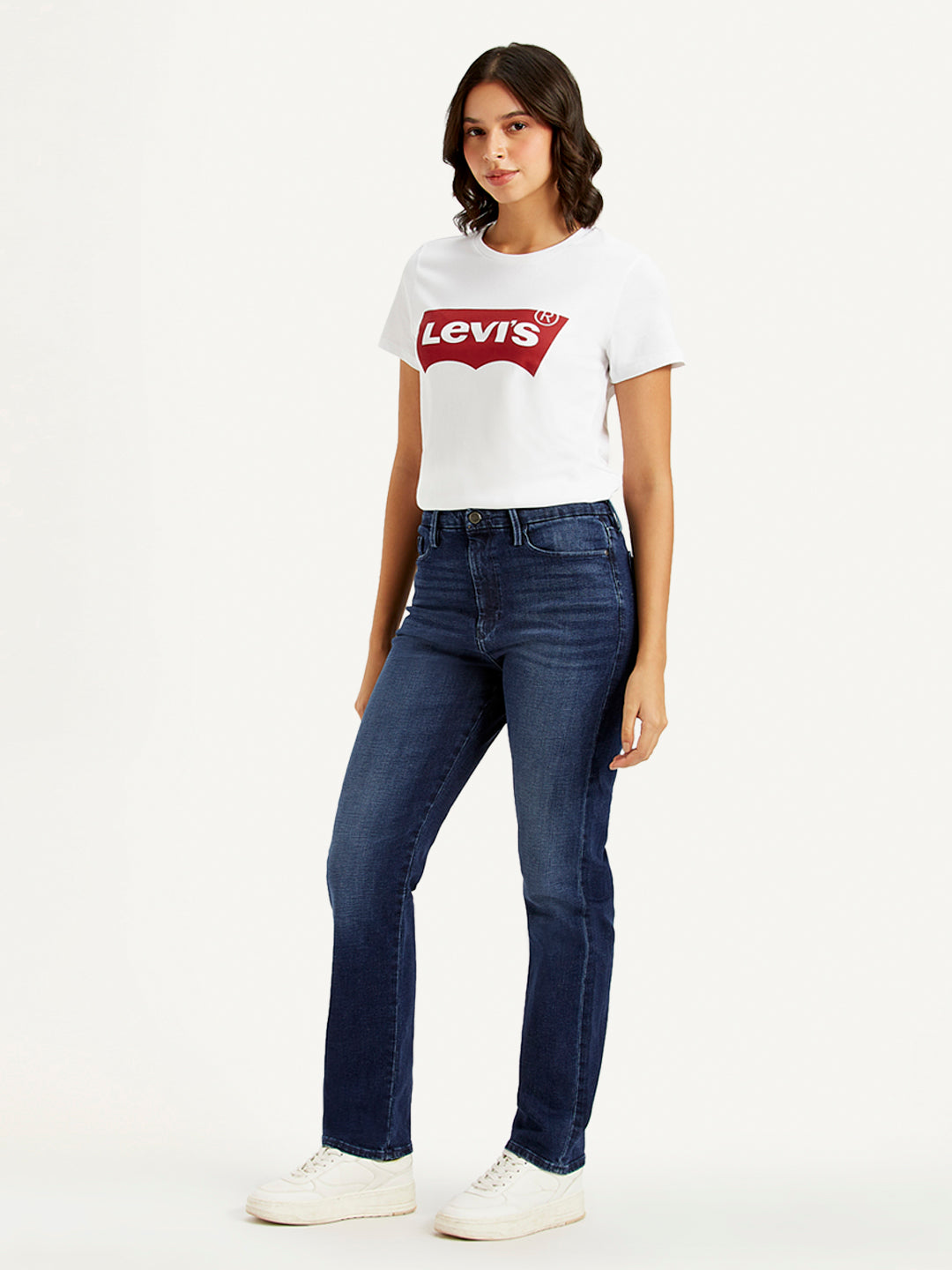 Women's Blue Wedgie Straight Fit High Rise Jeans - f526704e-4fd5-4fc5-aaf4-a6ce835b3a34 View