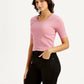 Women's Textured Pink Scoop Neck Top - fb35893f-fd1b-4194-bcb1-0cf14bff9ccf View