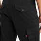 Men's Black Relaxed Fit Cargo Trousers - fb912c2b-a191-4865-a161-913abd6d339b View